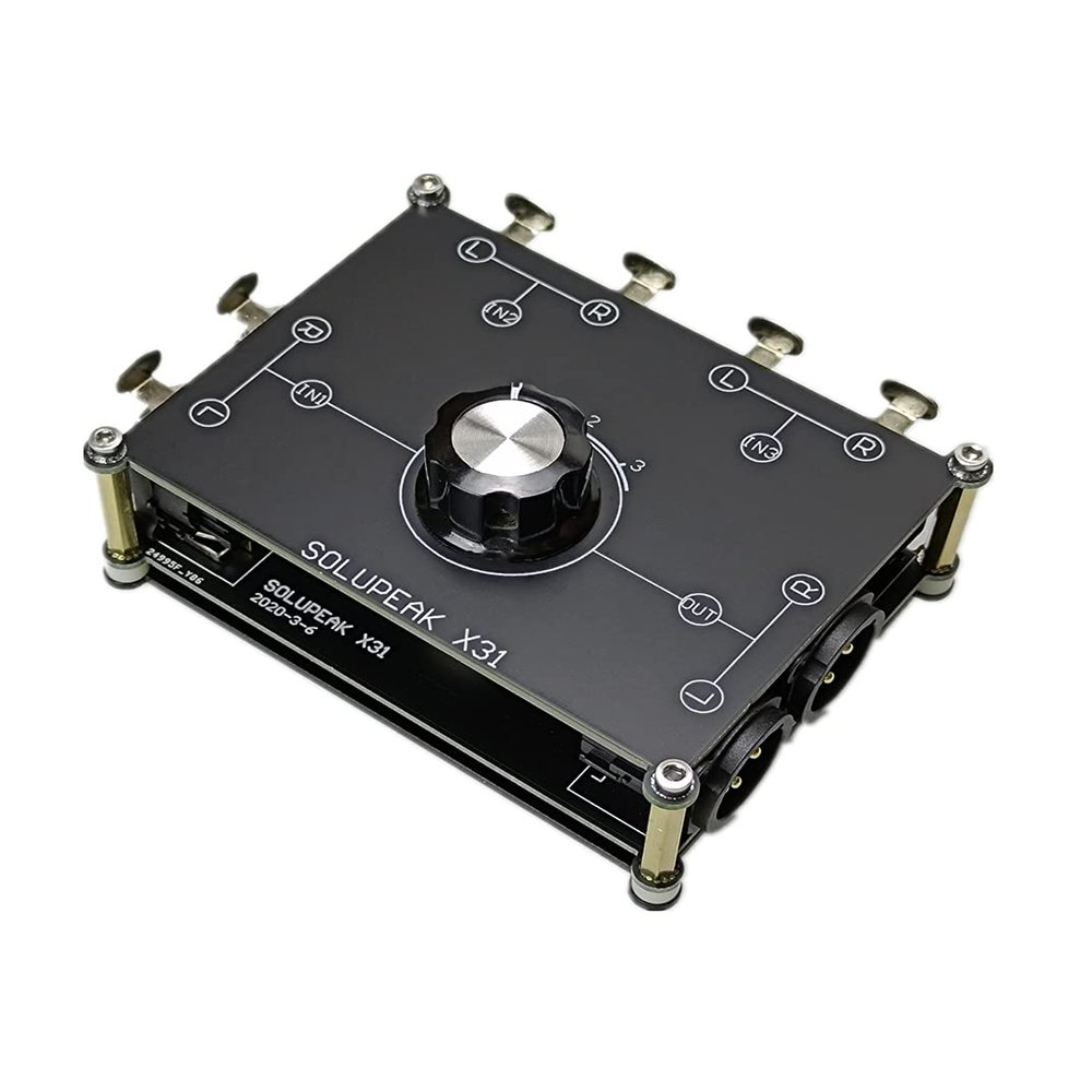 X31 XLR Balanced Cable Switch Signal Sources selector 3 in 1 Out Audio switcher Splitter Box