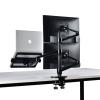 4 arm Height Adjustable Desk Bed Holder Mount Stand for 10 to 17 inch Laptop and Double Monitor(11-27 inc),Compatible with MacBook,Ipad Pro Ipad Air,iPad mini, Tablets 9 to 13 inch (Black) view 4
