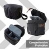 BAGSMART Camera Bag, SLR DSLR Canvas Crossbody Camera Case, Compact Camera Shoulder Bag with Rain Cover for Women and Men, Black view 4