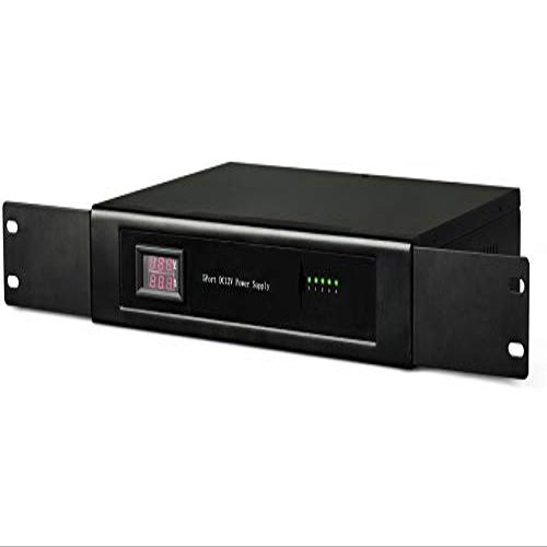 EVERSECU 1.5U/19 Rack Mount 9 Channel DC12V 10 Amp PTC Fuse CCTV Power Supply with Metal Box, AC Plug for Security Systems, DVRs, IP Cameras