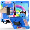 2019 New iPad 10.2 case 7th Gen 360 Rotating Hand Strap/Stand/Shoulder Strap/Pencil Holder Heavy Shockproof Full Body Protection Cover Fashion Color (iPad 10.22019, Colorful+Blue) view 1