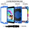 2019 New iPad 10.2 case 7th Gen 360 Rotating Hand Strap/Stand/Shoulder Strap/Pencil Holder Heavy Shockproof Full Body Protection Cover Fashion Color (iPad 10.22019, Colorful+Blue) view 4