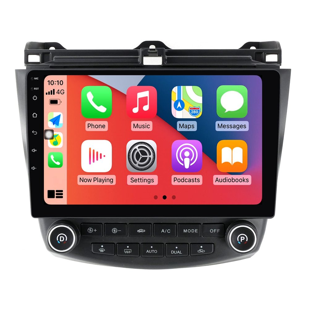 4+64GB,Android 11 Car Stereo for Honda Accord 7th 2003 2004 2005 2006 2007,8-Core 10.1 inch Touch Screen Upgrade Radio Player, GPS Navigation Head Unit Built-in Wireless Carplay/4G LTE/WiFi/Bluetooth