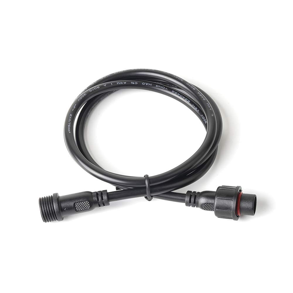 BTF-LIGHTING 5PCS 3.28ft 1meter 4 Pin 0.5mm/20AWG IP65 Extension Cable Wire with Male and Female Connectors at Both Ends for RGB 5050 WS2815 WS2805 SK9822 etc LED Strip 22mm nut Big Size