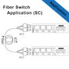 10Gtek 5-Port Fast Ethernet Desktop Fiber Switch, 2 Ports Dual SC Fiber, 20 km view 3