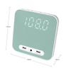 HANNLOMAX HX-145CR Alarm Clock Radio, PLL FM Radio, Digital Clock with Dual Alarm, 2 USB Ports for 2.4A and 1A Charging, Aux-in, AC Power Operation only. (Green) view 3