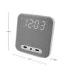 HANNLOMAX HX-145CR Alarm Clock Radio, PLL FM Radio, Digital Clock with Dual Alarm, 2 USB Ports for 2.4A and 1A Charging, Aux-in, AC Power Operation only. (Grey) view 4