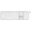 Macally WKEYHUBMB-DE Extended Mac Keyboard with Numeric pad 2 USB Ports and German QWERTZ Key Cap Layout USB-A Aluminium Design view 1