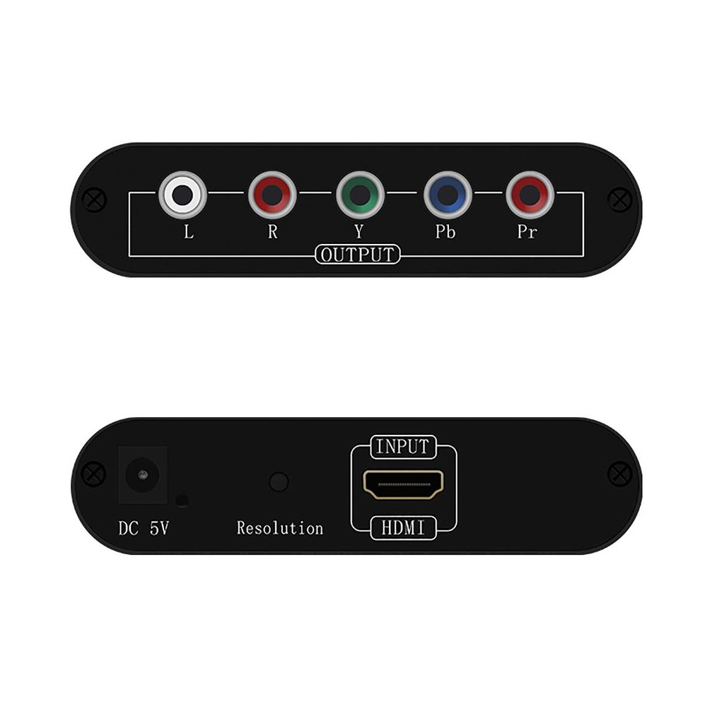 HDMI to 1080P Component Video (YPbPr/RGB/ 5RCA) Scaler Converter Adapter + R/L Support PS3, PS4, Blu-ray Player, DVD, Xbox, Notebook