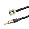 Eightwood BNC Male to DIN AM/FM Male Plug Extension Cable 3 Feet Coax RG58 for Car Radio Antenna Scanner view 2