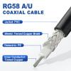 Eightwood BNC Male to DIN AM/FM Male Plug Extension Cable 3 Feet Coax RG58 for Car Radio Antenna Scanner view 3