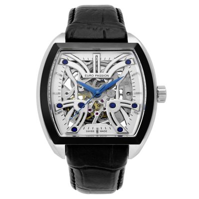 EURO PASSION() Europassion Watch EP224-11 Men's Automatic Watch, Europassion, Black, Silver
