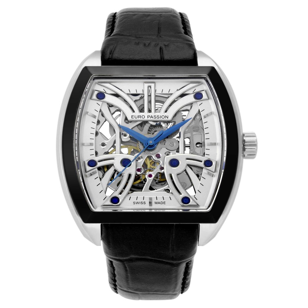 EURO PASSION() Europassion Watch EP224-11 Men's Automatic Watch, Europassion, Black, Silver