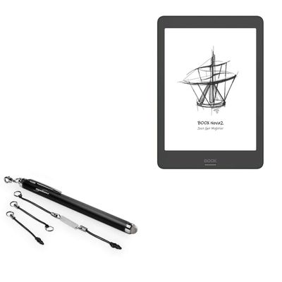 BoxWave Stylus Pen Compatible with Onyx BOOX Nova2 - EverTouch Capacitive Stylus, Fiber Tip Capacitive Stylus Pen - Jet Black