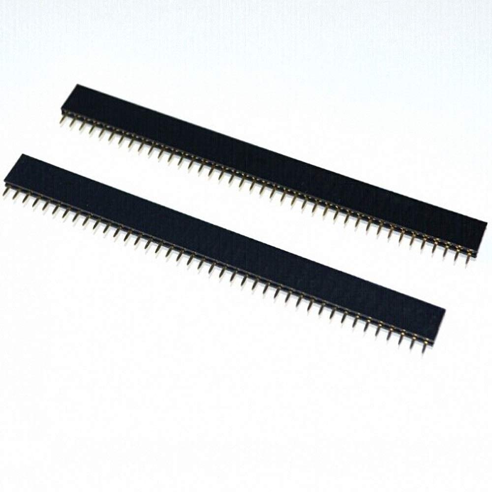 100PCS 2.54mm 40 Pin Stright Female Single Row Pin Header Strip PCB Connector