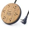 Power Strip Surge Protector 6 AC outlets with 3 USB Ports Charging Station Long Extension Cord Right Angle Flat Plug Widely Spaced Multi Outlets Circuit Breaker Safeguard for Home,Office, Dorm Room view 1