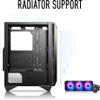 MSI MPG GUNGNIR 110R - Premium Mid-Tower Gaming PC Case - Tempered Glass Side Panel - 4 x ARGB 120mm Fans - Liquid Cooling Support up to 360mm Radiator - Two-Tone Design view 2