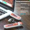 MEINAMI Customized USB Flash Drive Blue Leather Custom Thumb Drive Personalized Memory Stick 256MB 100 Pack view 3