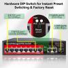 8 Port PoE+ Switch | Easy Smart Managed Ethernet Switch | Support VLAN, QoS | 120W Total PoE Budget | Fanless Metal | Plug & Play (Desktop/Wall Mount) view 3
