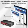 8 Port PoE+ Switch | Easy Smart Managed Ethernet Switch | Support VLAN, QoS | 120W Total PoE Budget | Fanless Metal | Plug & Play (Desktop/Wall Mount) view 4