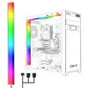 GIM KB-14 RGB PC Light Strip for Gaming Case, Magnetic Addressable LED PC Strip Kit, 5V ARGB 3Pin Header for Asus Aura, Asrock LED, Gigabyte RGB Fusion, MSI Mystic Light- 0.98ft view 1
