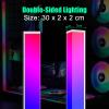 GIM KB-14 RGB PC Light Strip for Gaming Case, Magnetic Addressable LED PC Strip Kit, 5V ARGB 3Pin Header for Asus Aura, Asrock LED, Gigabyte RGB Fusion, MSI Mystic Light- 0.98ft view 2