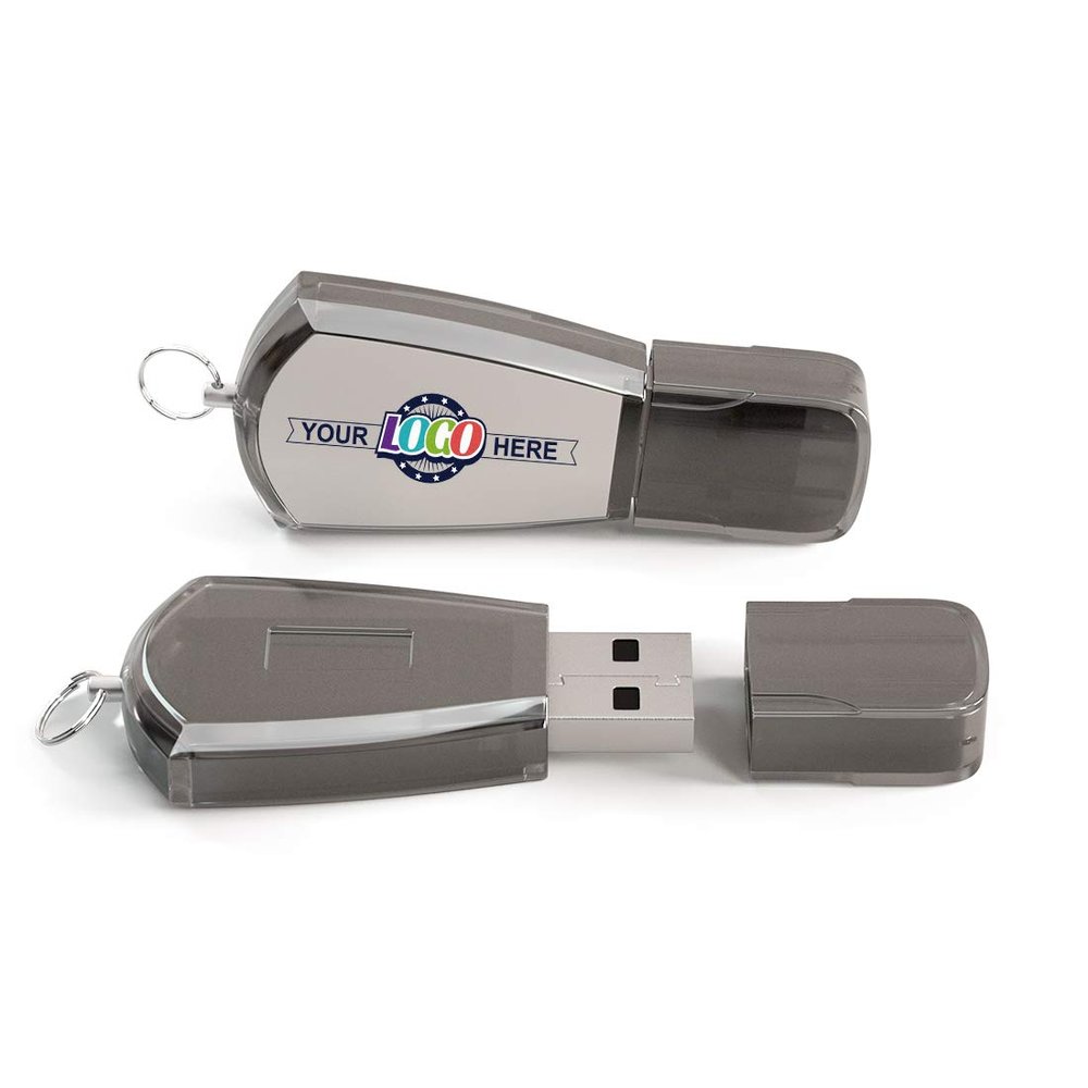 MEINAMI Customized USB Flash Drive Black Transparent Custom Thumb Drive Personalized Memory Stick 16GB 25 Pack