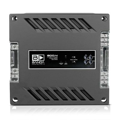 4-Channel Vehicle Audio Amplifier - 200 WRMS High-Powered Mono Amplifier w/Subsonic Filter and Low Pass Filter Stable at 1 ohm, LED Indicators, Sound Specialization - Banda 800.41OHM