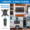 Mount-It! RV TV Mount with Dual Wall Plates for Indoor & Outdoor Use | Quick Release Full Motion Bracket | Tilt & Swivel | Rustproof Aluminum | VESA 75x75200x200 | 1343 TVs | 33lbs | 2.5 Profile view 2