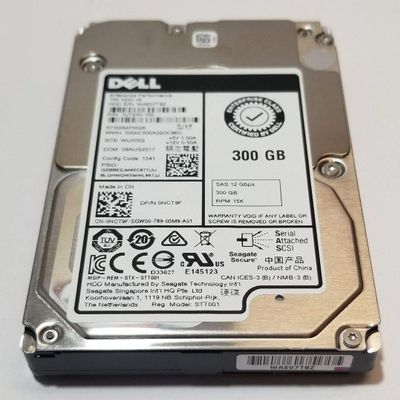 Seagate 300GB HDD 15K RPM 2.5" 12Gb/s SAS Hard Disk Drive Model: ST300MP0026 DP/N: NCT9F (Renewed)