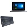BoxWave Keyboard Compatible with Chuwi Hi10 Air - SlimKeys Bluetooth Keyboard, Portable Thin with Chiclet-Style Keys - Jet Black view 1