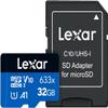 Lexar High-Performance 633x microSDHC/microSDXC UHS-I 32gb Memory Card view 1