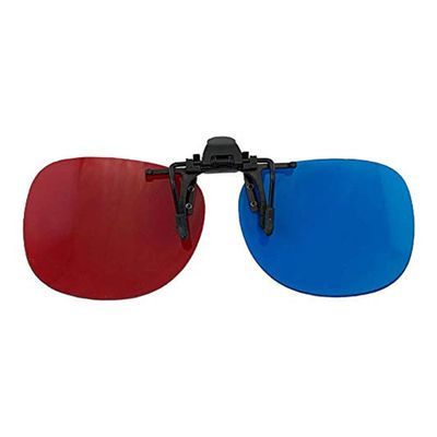 Morthome 3D Glasses for Movies 3D Print Magazines TV Anaglyph Photos (Clip-on Blue/Red)