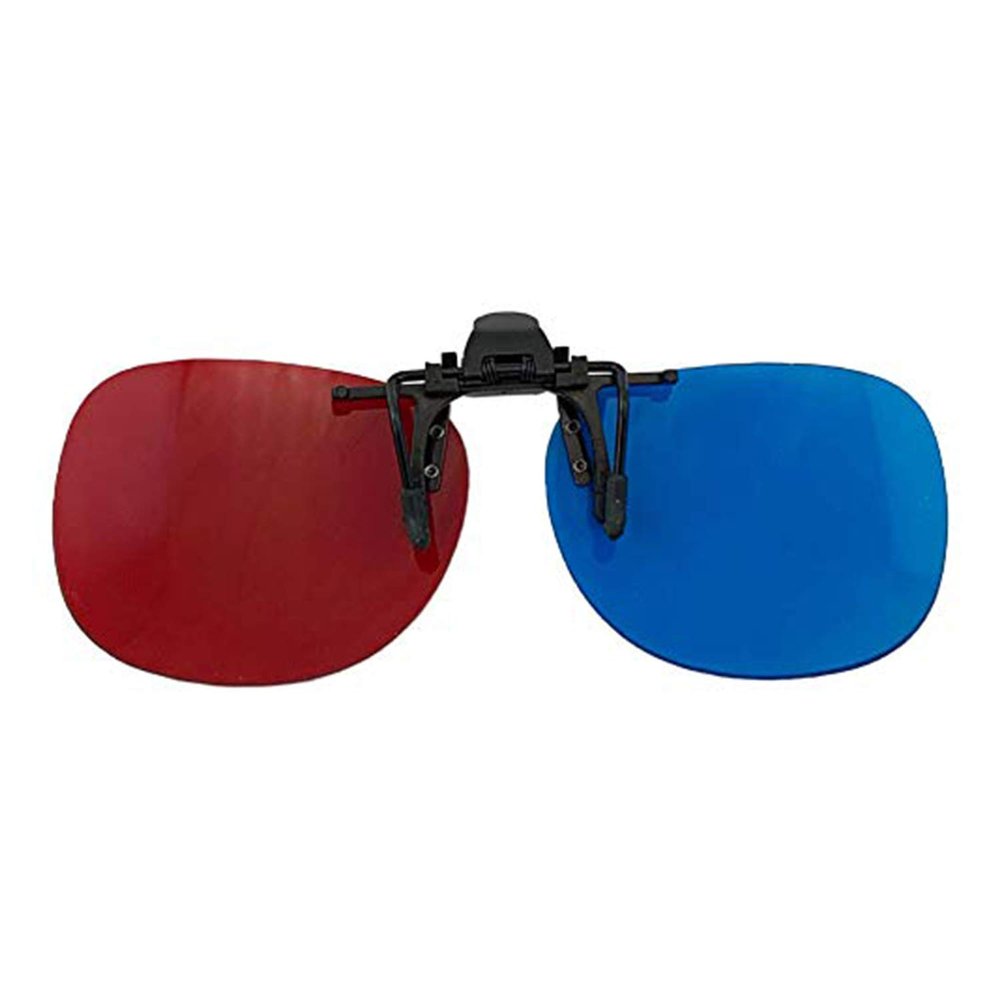 Morthome 3D Glasses for Movies 3D Print Magazines TV Anaglyph Photos (Clip-on Blue/Red)
