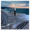 TRUE SPIKE 9 inch BLACK WHITE TIP PENETRATOR FAT BULLET ANTENNA with ANTI-THEFT + COPPER COIL in Heavy Gauge CNC Machined Billet Aluminum Short Compatible with Nissan Titan view 2