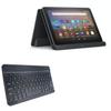 BoxWave Keyboard Compatible with Amazon Fire HD 8 (10th Gen 2020) - SlimKeys Bluetooth Keyboard, Portable Thin with Chiclet-Style Keys - Jet Black