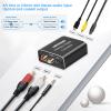 Analog to Digital Audio Converter, Hdiwousp RCA R/L or 3.5mm Jack AUX to Digital Coaxial Toslink Optical SPDIF Audio Adapter for PS4 Xbox HDTV DVD Headphone (Aluminum) view 2