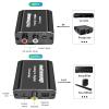Analog to Digital Audio Converter, Hdiwousp RCA R/L or 3.5mm Jack AUX to Digital Coaxial Toslink Optical SPDIF Audio Adapter for PS4 Xbox HDTV DVD Headphone (Aluminum) view 3
