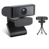 Webcam with Microphone, PC Web Camera Full HD 1080P with Wide Angle and Tripod, USB Computer Camera for PC Laptop Desktop Video Calling Recording Streaming Video Conference Online Teaching view 1