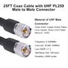 MOOKEERF PL259 UHF Cable 25ft, KMR400 PL259 Male to Male Coaxial Cable Low Loss CB Coax Cable for HAM Radio, VHF Radio, SWR Meter, Antenna Analy view 2