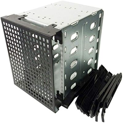 5-Bay 3.5inch SATA Hard Disk HDD Internal Enclosure Case in 3x 5.25inch Drive Bay Chassis Cages Designed with 12cm Fan Bay Space