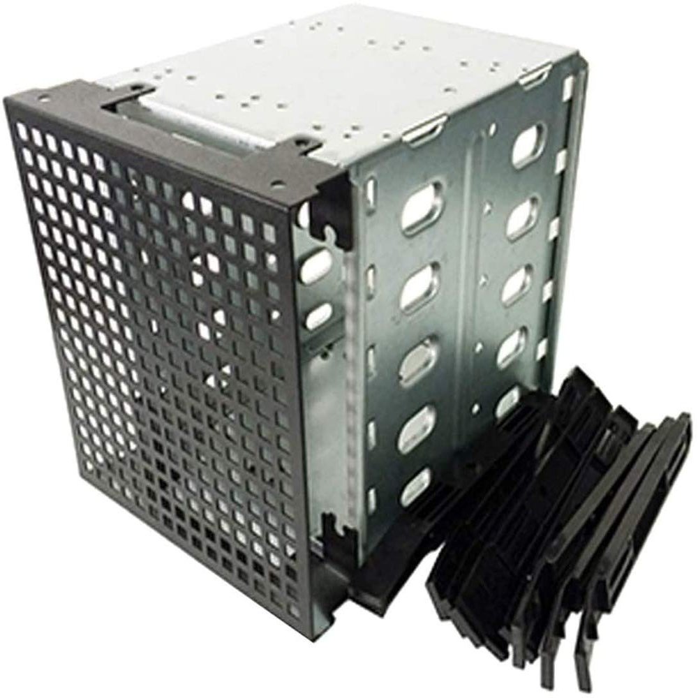 5-Bay 3.5inch SATA Hard Disk HDD Internal Enclosure Case in 3x 5.25inch Drive Bay Chassis Cages Designed with 12cm Fan Bay Space