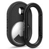 Caseology by Spigen Vault Designed for AirTag Keychain Holder Case Compatible with Keys, Bags, Pets, Backpacks and Everyday Essentials (Device Not Included) - Matte Black view 1