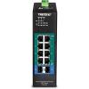 TRENDnet 10-Port Industrial Gigabit L2 Managed PoE+ DIN-Rail Switch, TI-PG102i, 8 x Gigabit PoE+ Ports, DIN-Rail Mount, 2 x SFP Slots, 24  57V DC Power Input, IP30, VLAN, QoS,(Renewed) view 3