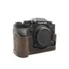 MUZIRI KINOKOO Protective Case Compatible with Fujifilm X-T4, Genuine Leather Half Bottom Camera Case with Grip Design - Coffee view 2