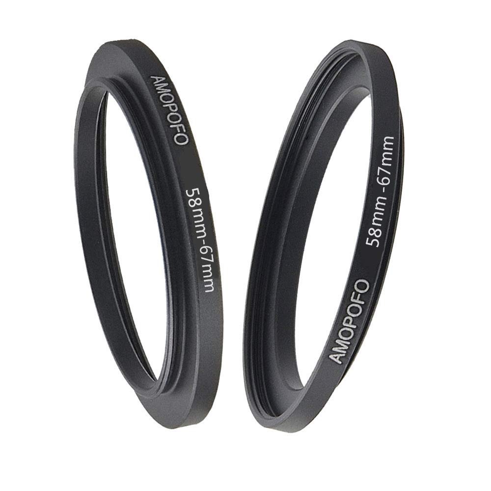 58-67mm Metal Ring/58mm to 67mm Step-Up Ring for Filters,Made of CNC Machined Space Aluminum with Matte Black Electroplated Finish,Compatible with All 58mm Camera Lenses & 67mm Accessories