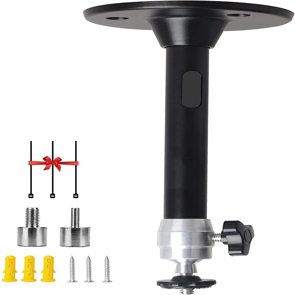 2-Be-Best Mini Projector Ceiling Mount 360 Adjustable Projector Wall Mount Length 7in / 18cm Projectors Mounts Compatible with TMY AuKing HAPPRUN Vankyo Meer ELEPHAS NICPOW Projectors Black