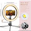 Four Seasons BeiJiaEr 10" Selfie Ring Light with Tripod Stand & Cell Phone Holder and Remote Control 120 Bulbs Dimmable for YouTube Video/Live Stream/Makeup/Photography / 3 Light Modes &10 Brightness view 2
