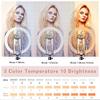 Four Seasons BeiJiaEr 10" Selfie Ring Light with Tripod Stand & Cell Phone Holder and Remote Control 120 Bulbs Dimmable for YouTube Video/Live Stream/Makeup/Photography / 3 Light Modes &10 Brightness view 3