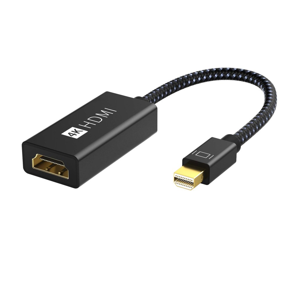 IVANKY 4K Active Mini DisplayPort to HDMI Adapter, 4K@60Hz, Thunderbolt 1&2 to HDMI [0.24m/0.65FT, Super Slim] Mini DP to HDMI Adapter for MacBook Air/Pro, Surface Pro/Dock/Book, Monitor, Projector